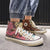 Tiger & Floral Pattern Chinese Style Canvas Sports Shoes Sneaker