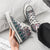 Sneaker per scarpe sportive in tela con motivo floreale in stile cinese