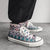Sneaker per scarpe sportive in tela con motivo floreale in stile cinese
