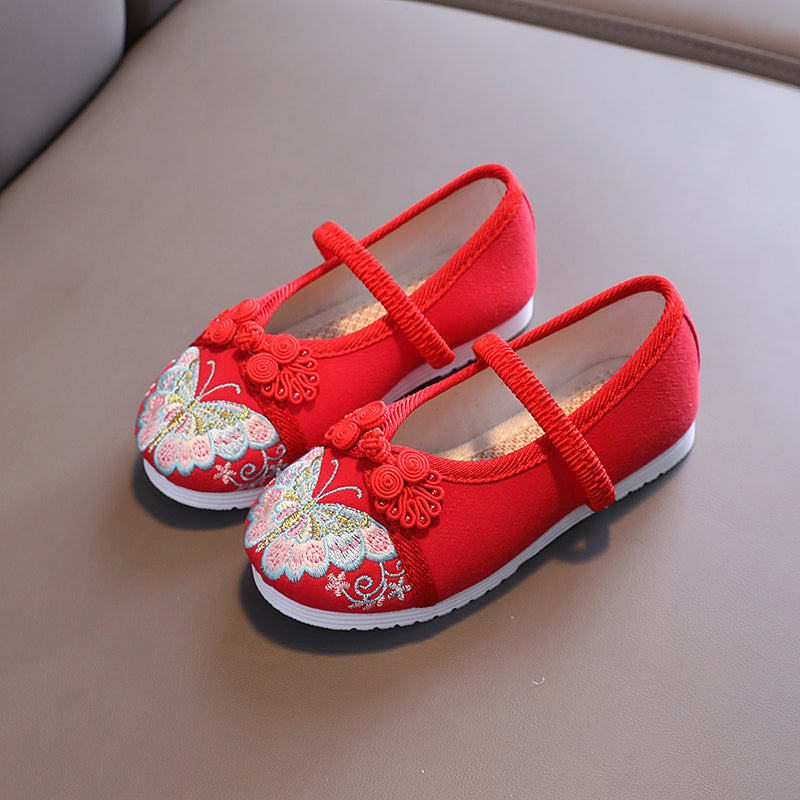 Chaussures de broderie florale chinoise traditionnelle