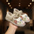 Traditionelle chinesische Schuhe mit Blumenstickerei für Mädchen Tanzschuhe