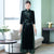 Long Sleeve Cheongsam Top Retro Floral Velvet Ao Dai Dress