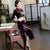 Half Sleeve Floral Sequins Full Length Velvet Cheongsam Evening Dress