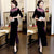 Illusion Neck Floral Sequins Velvet Cheongsam Evening Dress