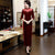 Illusion Neck Velvet Cheongsam Evening Dress with Sequins