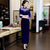 Illusion Neck Velvet Cheongsam Evening Dress with Sequins