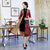 Knee Length Sleeveless Velvet Cheongsam with Floral Suede Coat