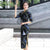 3/4 Sleeve Tea Length Floral Woolen Traditional Cheongsam Chinese Dress