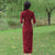 Robe chinoise traditionnelle de cheongsam de flocage floral de longueur de thé à manches 3/4
