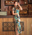 Mandarin Collar Floral Silk Full Length Traditional Cheongsam Chinese Dress