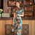 Mandarin Collar Floral Silk Full Length Traditional Cheongsam Chinese Dress
