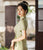 Short Sleeve Floral Silk Full Length Cheongsam Chinese Dress Tea Dress