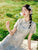 Vestido chino cheongsam tradicional de longitud completa de seda floral con cuello mandarín