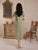 Short Sleeve Floral Silk-cotton Tea Length Retro Cheongsam Day Dress