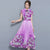 Cap Sleeve Tea Length Floral Chiffon Cheongsam Chinese Dress