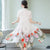 Knee Length Cheongsam Floral Chinese Costume 2-piece Suit