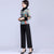 Fur Collar & Cuff Brocade Chinese Jacket with Long Pants