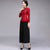 Key Hole Neck Lace Cheongsam Top with Long Pantskirt