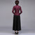Key Hole Neck Lace Cheongsam Top with Long Pantskirt