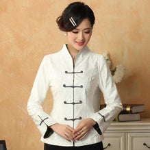 Mandarin Sleeve V Neck Chinese Style Jacket with Strap