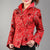 Double Collar V Neck Brocade Chinese Jacket with Big Butterfly Button