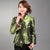 Stand Collar V Neck Floral Embroidery Chinese Style Women's Jacket