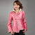 Stand Collar V Neck Floral Embroidery Chinese Style Women's Jacket