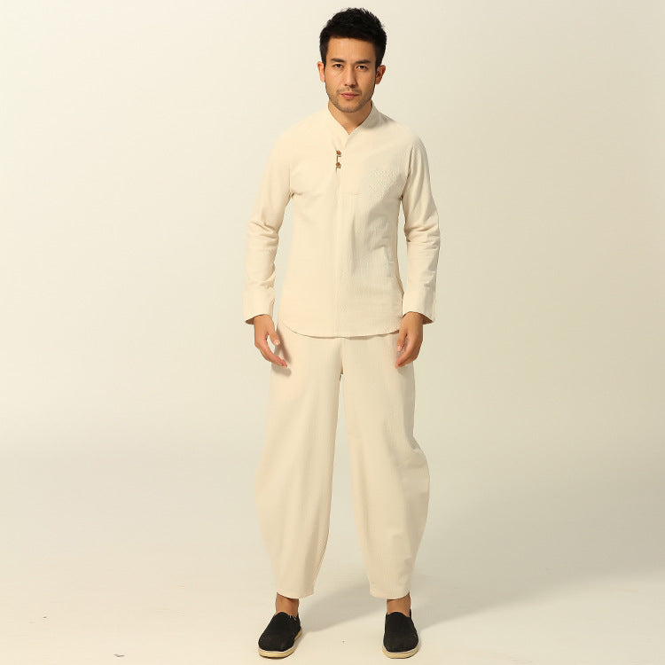 Signature Cotton Chinese Kung Fu Suit Han Costume with Harem Pants ...