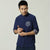 Chinesisches Hemd mit halben Ärmeln aus 100% Baumwolle mit glückverheißender Stickerei