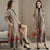 Long Sleeve Tea Length Floral Suede Chinese Wind Coat