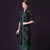 Round Neck Dress with Cheongsam Top Coat 2 Piece Suit