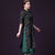 Round Neck Dress with Cheongsam Top Coat 2 Piece Suit