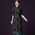 Round Neck Dress with Cheongsam Top Coat 2 Piece Suit