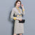 Floral Embroidery Long Sleeve Modern Improved Cheongsam