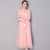 Key Hole Neck Long Sleeve Cheongsam Top A-line Casual Dress