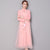 Key Hole Neck Long Sleeve Cheongsam Top A-line Casual Dress