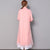 Key Hole Neck Long Sleeve Cheongsam Top A-line Casual Dress