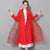 Mandarin Collar Tea Length 2 Piece Suit Open Front Chinese Dress