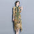 Mandarin Collar Floral Silk Cheongsam Top Chinese Dress