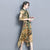 Mandarin Collar Floral Silk Cheongsam Top Chinese Dress