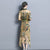 Mandarin Collar Floral Silk Cheongsam Top Chinese Dress