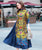 Mandarin Collar 3/4 Sleeve Cheongsam Top Tea Length Ao Dai Dress