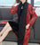Knee Length Floral Wind Coat & Traditional Cheongsam Two Piece Suit