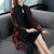 Knee Length Floral Wind Coat & Traditional Cheongsam Two Piece Suit