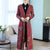 Long Sleeve Floral Wind Coat & Velvet Traditional Cheongsam Two Piece Suit