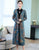 Long Sleeve Floral Wind Coat & Velvet Traditional Cheongsam Two Piece Suit