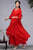 V Neck Lotus Sleeve Liziqi Hanfu Chiffon Traditional Chinese Costume