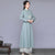 Peony Pattern Mandarin Collar Liziqi Hanfu Knitwear Traje tradicional chino