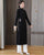 Long Sleeve Floral Embroidery Full Length Knitted Ao Dai Dress