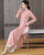 Long Sleeve Floral Embroidery Full Length Knitted Ao Dai Dress